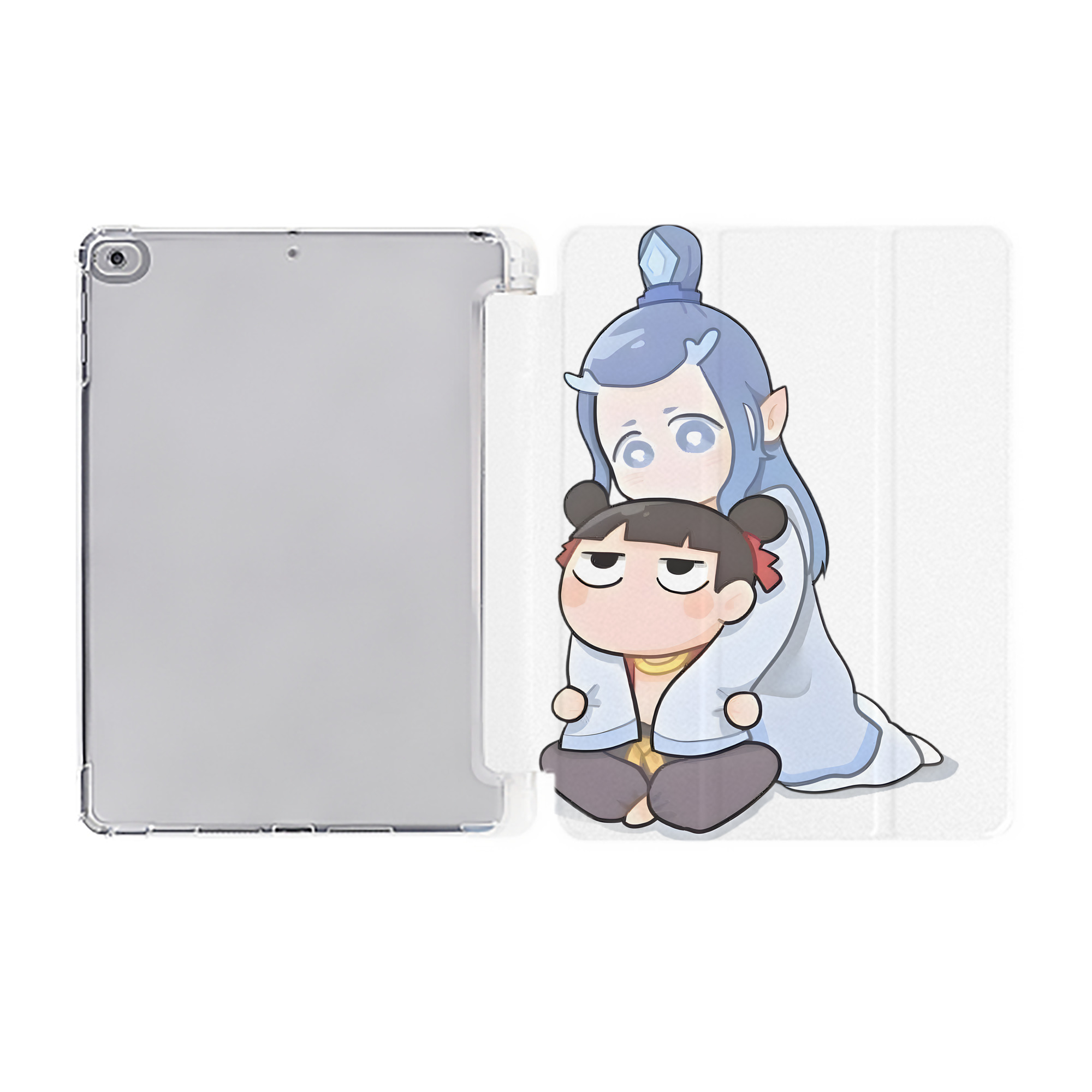 （画像用） Ne Zha 2 ナタ 魔童の大暴れ IPad ケース ペン収納付き 三つ折りスタンド PUレザー×シリコン 対応機種9.5/10.5/10.9インチ